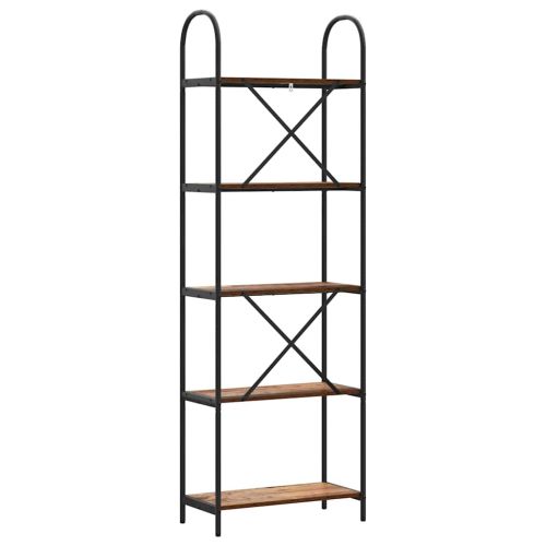 Рафт за книги Старо дърво 60 x 30 x 183 см Инженерно дърво