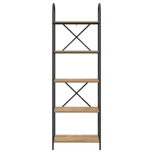 Рафт за книги Дъб 60 x 30 x 183 см Инженерно дърво