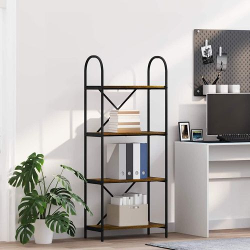 Рафт за книги Димян дъб 60 x 30 x 146 см Инженерно дърво