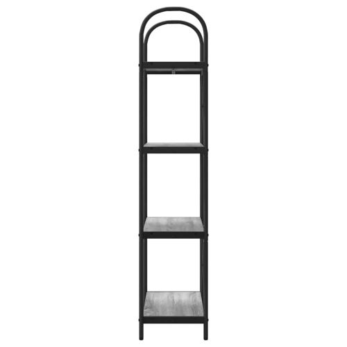 Рафт за книги Сив Сонома 60 x 30 x 146 см Инженерно дърво