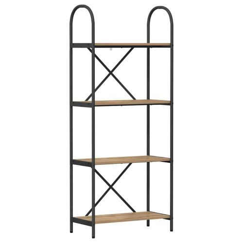 Рафт за книги Дъб 60 x 30 x 146 см Инженерно дърво