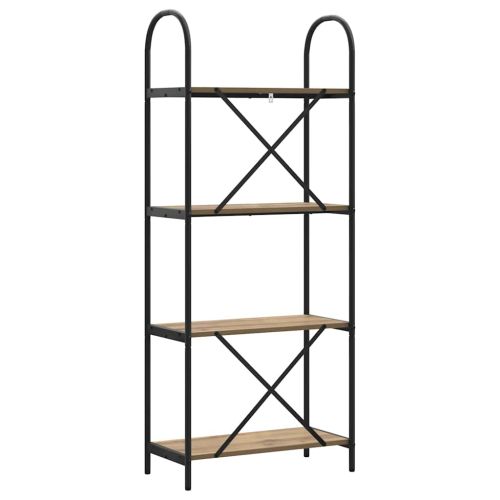 Рафт за книги Дъб 60 x 30 x 146 см Инженерно дърво