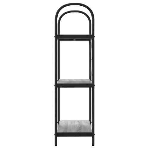 Рафт за книги Сив Сонома 60 x 30 x 109 см Инженерно дърво