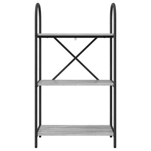 Рафт за книги Сив Сонома 60 x 30 x 109 см Инженерно дърво