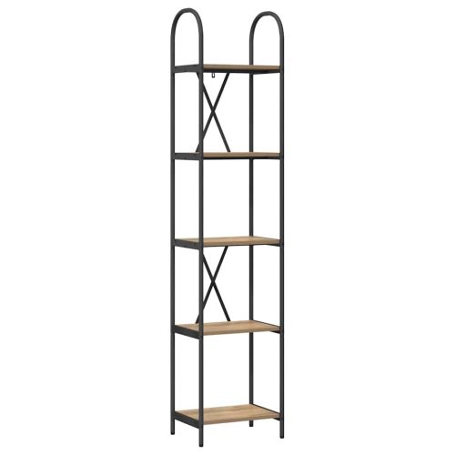 Рафт за книги Дъб 40 x 30 x 183 см Инженерно дърво