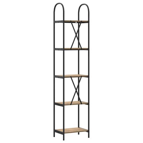 Рафт за книги Дъб 40 x 30 x 183 см Инженерно дърво