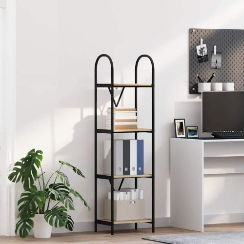 Рафт за книги Сонома дъб 40 x 30 x 146 см Инженерно дърво