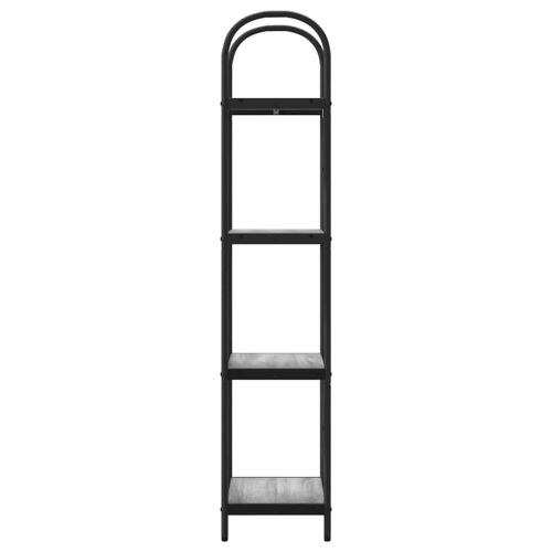 Рафт за книги Сив Сонома 40 x 30 x 146 см Инженерно дърво