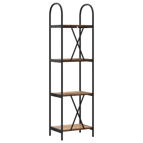 Рафт за книги Старо дърво 40 x 30 x 146 см Инженерно дърво