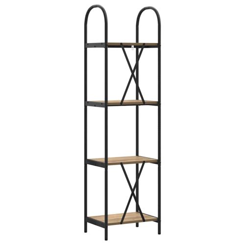 Рафт за книги Дъб 40 x 30 x 146 см Инженерно дърво