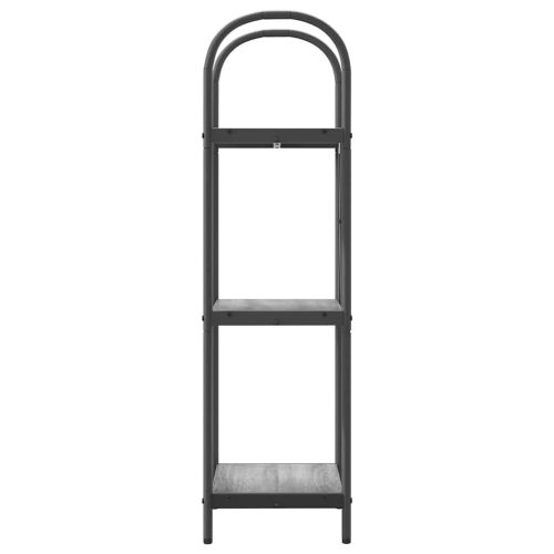 Рафт за книги Сив Сонома 40 x 30 x 109 см Инженерно дърво