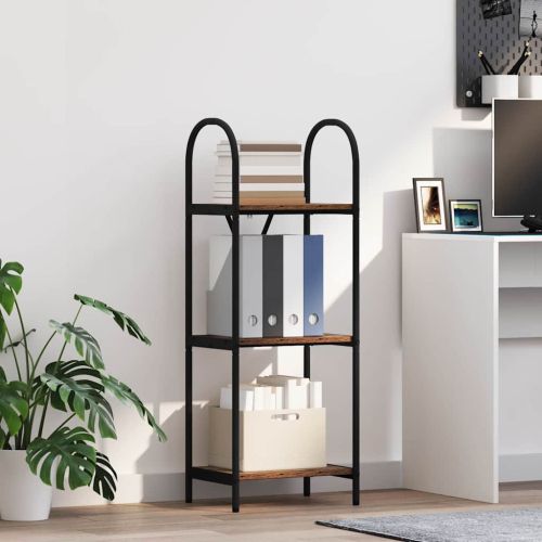 Рафт за книги Старо дърво 40 x 30 x 109 см Инженерно дърво