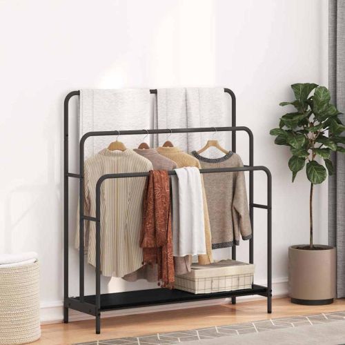 Стойка за дрехи Черния дъб 90 x 30 x 100,5 cm Инженерно дърво