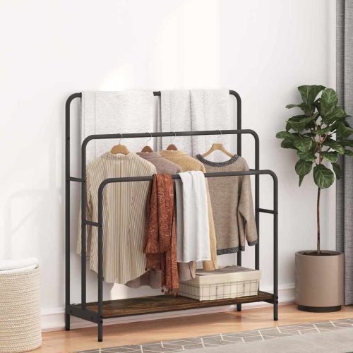 Стойка за дрехи Димян дъб 90 x 30 x 100,5 cm Инженерно дърво