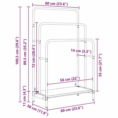 Стойка за дрехи Старо дърво 60 x 30 x 100,5 см Инженерно дърво