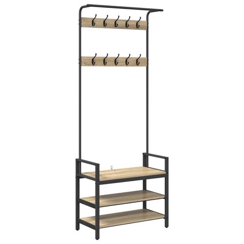 Закачалка за палта Сонома дъб 75 x 34 x 184 см Инженерно дърво