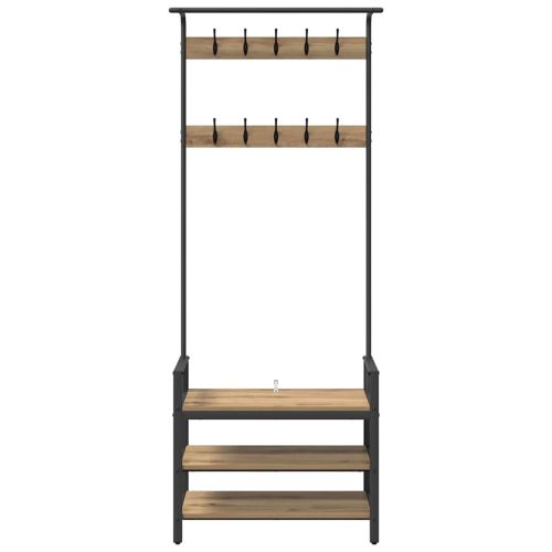 Закачалка за палта с рафт Дъб 75 x 34 x 184 см Инженерно дърво