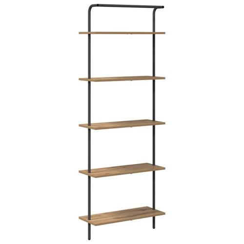 Рафт за книги Дъб 60 x 24 x 168 см Инженерно дърво