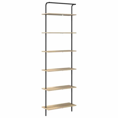 Рафт за книги Сонома дъб 60 x 24 x 203 см Инженерно дърво