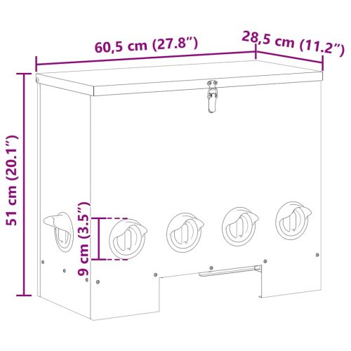 Кокошарник 2 pcs Маслинено зелено 60,5 x 29 x 51 см