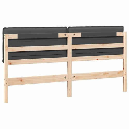 Тапицирана табла с таблото Естествено и тъмно сиво 180 cm