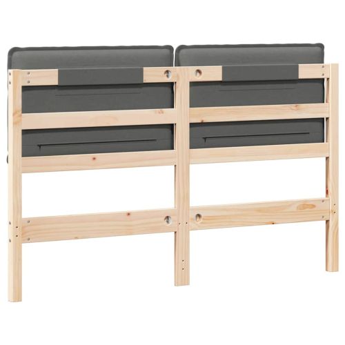 Тапицирана табла с таблото Естествено и светло сиво 120 cm