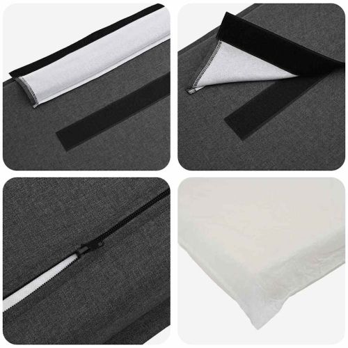 Тапицирана табла с таблото Естествено и тъмно сиво 120 cm