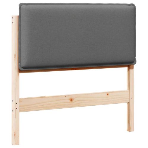 Тапицирана табла с таблото Естествено и светло сиво 100 cm