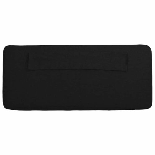 Тапицирана табла Кафяв и черен 100 cm Солидно борово дърво