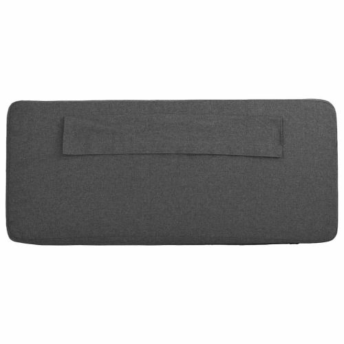 Тапицирана табла Кафяво и тъмно сиво 80 cm Солидно борово дърво