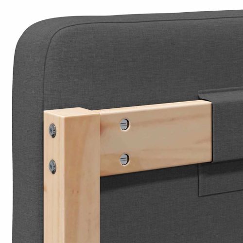 Тапицирана табла Кафяво и тъмно сиво 80 cm Солидно борово дърво