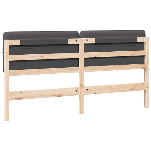 Тапицирана табла с таблото Кафяво и тъмно сиво 200 cm