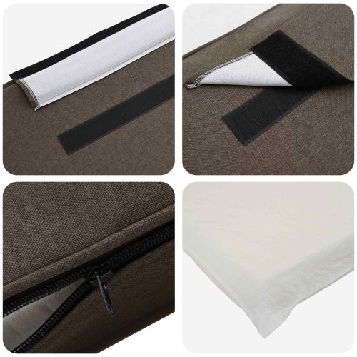 Тапицирана табла Кафяво и таупе 90 cm Солидно борово дърво