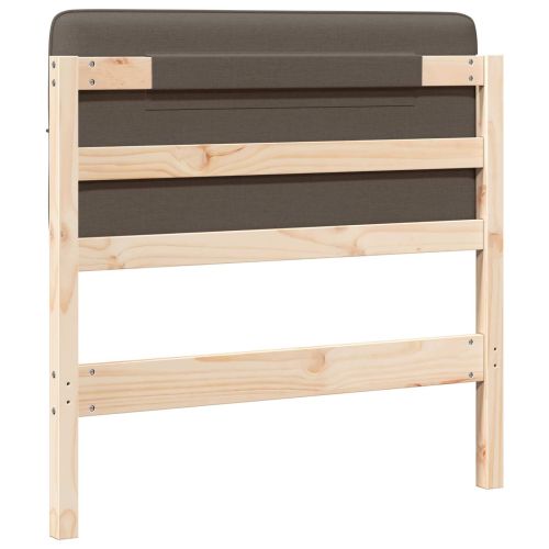 Тапицирана табла Кафяво и таупе 80 cm Солидно борово дърво