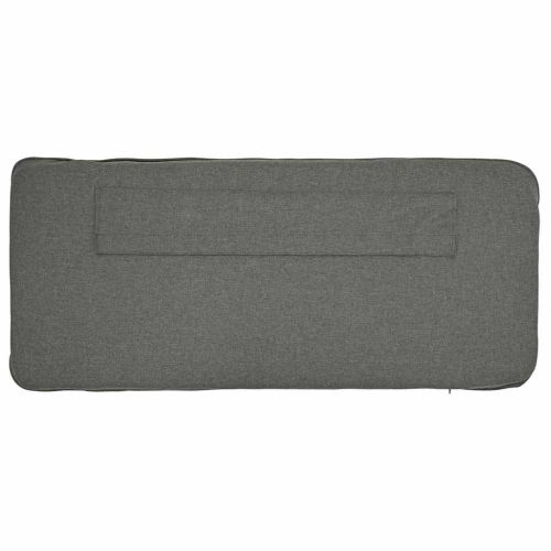 Тапицирана табла Бяло и светло сиво 180 cm Солидно борово дърво