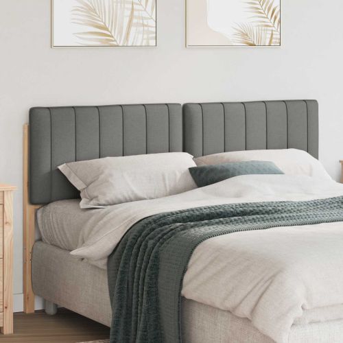 Тапицирана табла Кафяв и светло сив 160 cm Солидно борово дърво