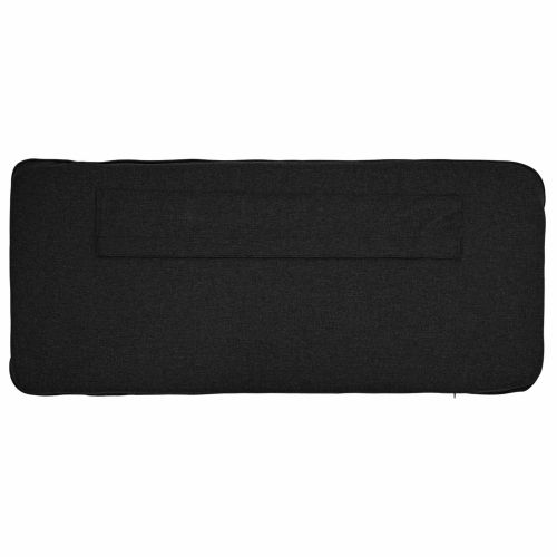 Тапицирана табла Кафяв и черен 150 cm Солидно борово дърво