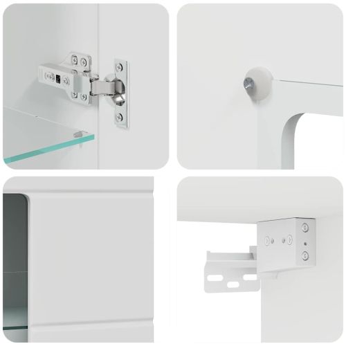 Дървен шкаф Бяло 50 x 29 x 100 см Инженерно дърво