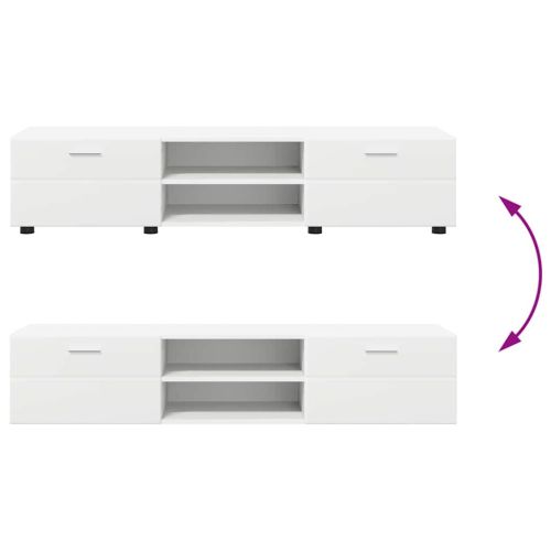 Дървен шкаф с чекмедже Бяло 150 x 39 x 30 см Инженерно дърво