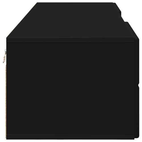 Дървен шкаф с чекмедже Черно 150 x 39 x 30 см Инженерно дърво