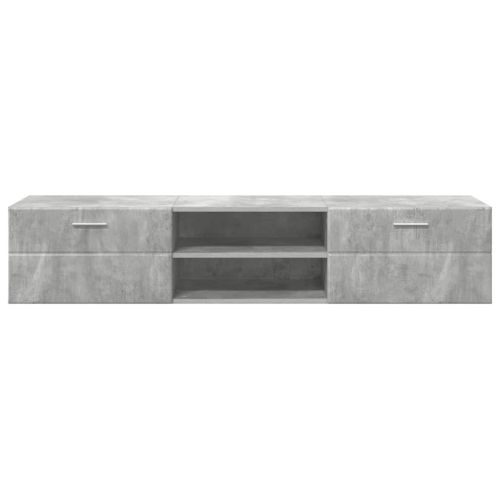 Дървен шкаф Циментено сиво 150 x 39 x 30 см Инженерно дърво