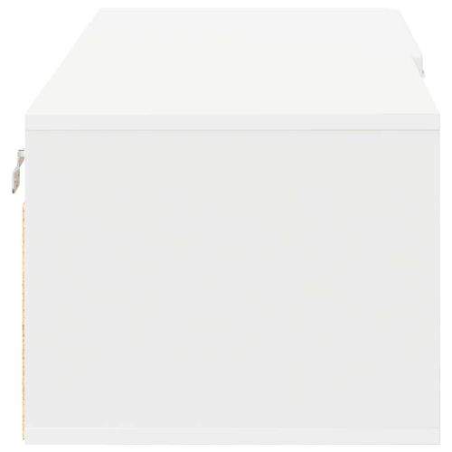 Дървен шкаф с чекмедже Бяло 100,5 x 39 x 30 см Инженерно дърво