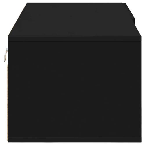 Дървен шкаф с чекмедже Черно 100,5 x 39 x 30 см Инженерно дърво