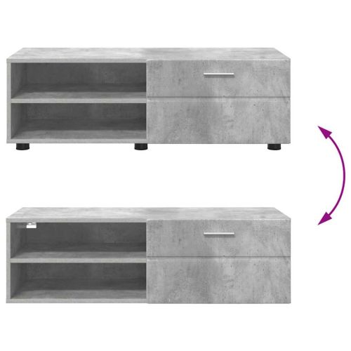 Дървен шкаф Циментено сиво 100,5 x 39 x 30 см Инженерно дърво