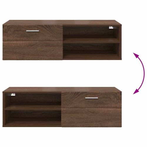 Дървен шкаф Кафяв дъб 100,5 x 39 x 30 см Инженерно дърво