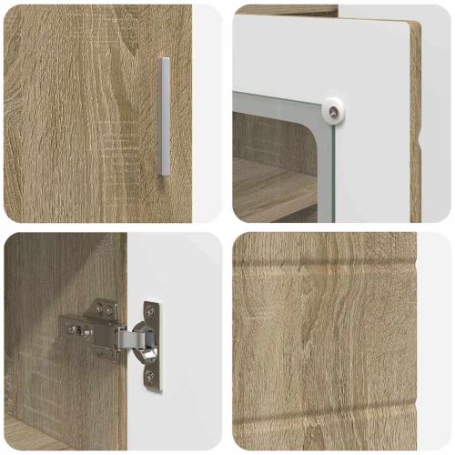 Дървен шкаф Сонома дъб 88,5 x 30,5 x 73 см Инженерно дърво