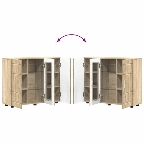 Дървен шкаф Сонома дъб 88,5 x 30,5 x 73 см Инженерно дърво