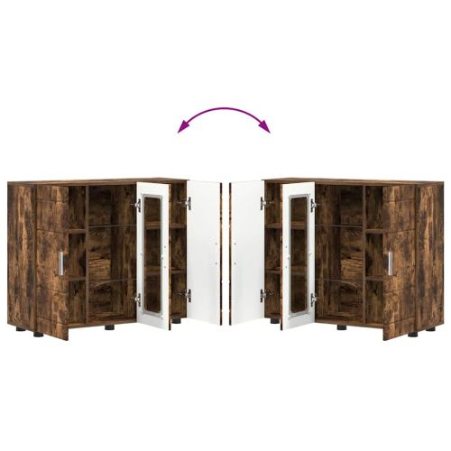 Дървен шкаф Димян дъб 88,5 x 30,5 x 73 см Инженерно дърво