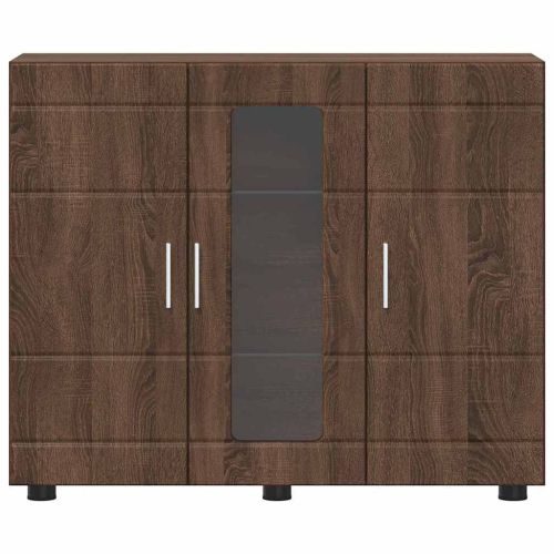 Дървен шкаф Кафяв дъб 88,5 x 30,5 x 73 см Инженерно дърво