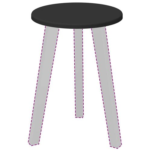 Топ за маса Черно 30 x 30 x 1,5 см Инженерно дърво